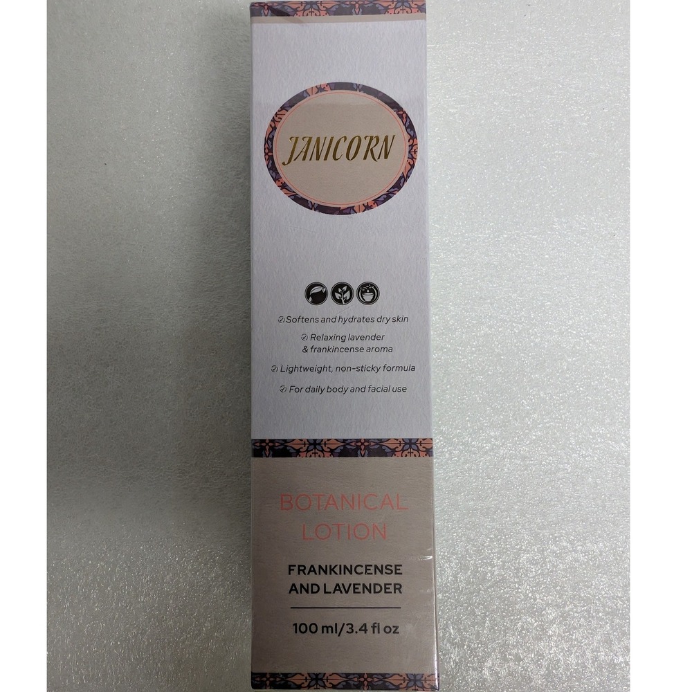 Janicorn Botanical Lotion Frankincense and Lavender 100ml 3.4 fl oz New